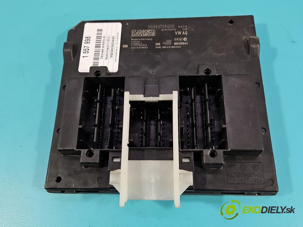 Skoda Octavia III 2013- 2.0 TSI DKZA: 190 HP automatic 140 kW 1984 cm3 5- riadiaca jednotka komfortu 5Q0937084DD