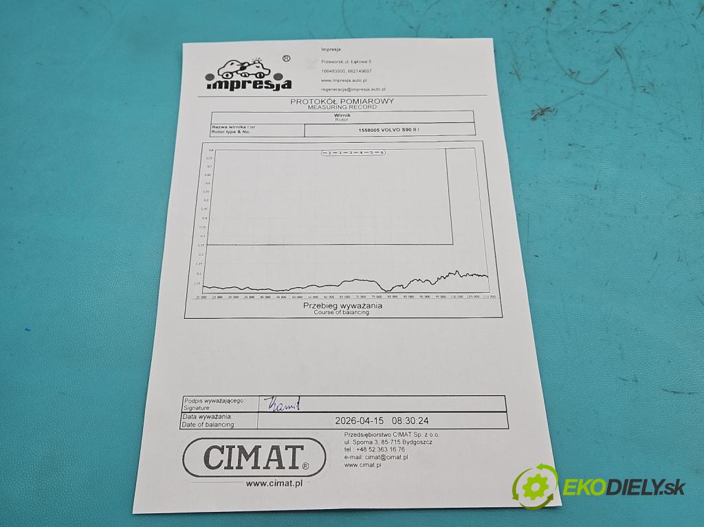 Volvo S90 II 2016- 2.0 T 320KM automatic 235 kW 1969 cm3 4- turbodúchadlo, turbo repasovaná 18559700018