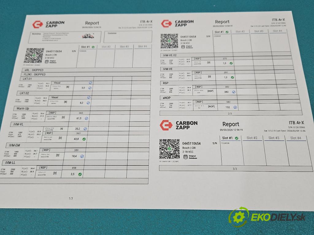 Land rover Range Rover Evoque I 2011-2018 2.0 td 150 hp automatic 110 kW 1999 cm3 5- vstřikovač 0445110654 (Vstřikovač paliva)