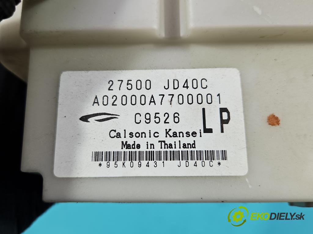 Nissan Qashqai I J10 2006-2013 1.6 16V 114 HP manual 84 kW 1598 cm3 5- panel kúrenia 27500-JD40C