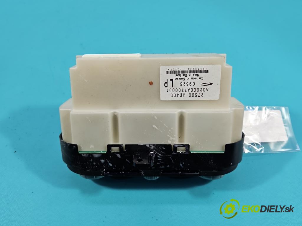 Nissan Qashqai I J10 2006-2013 1.6 16V 114 HP manual 84 kW 1598 cm3 5- panel kúrenia 27500-JD40C