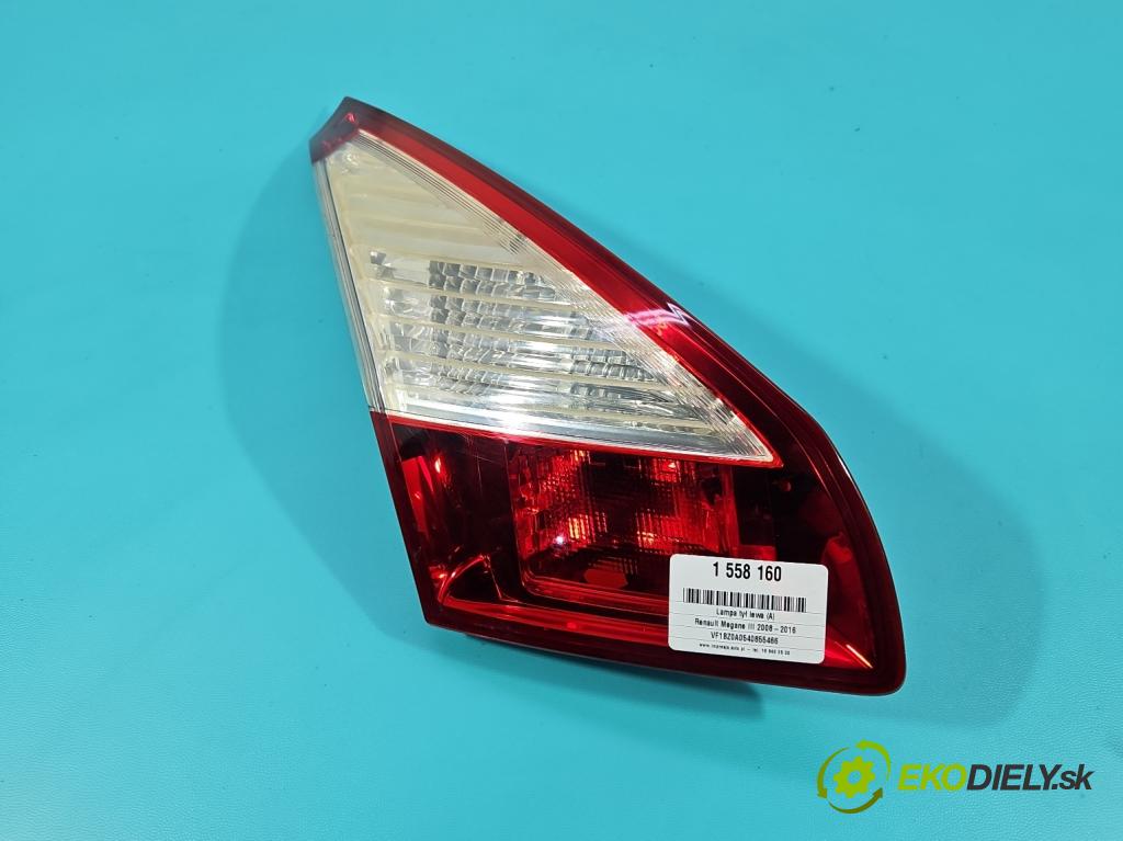 Renault Megane III 2008-2016 1.5 dci 86 HP manual 63 kW 1461 cm3 5- svetlo / reflektor zadné ľavé 265550009R (Kľučka dverí ostatné)