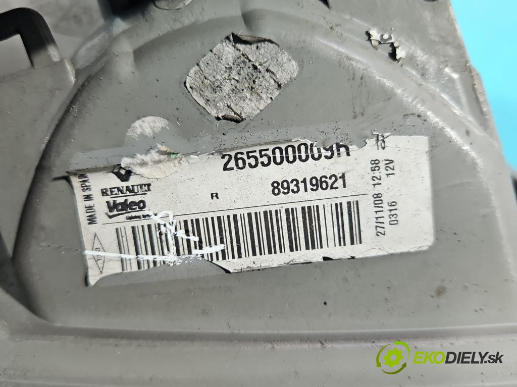Renault Megane III 2008-2016 1.5 dci 86 HP manual 63 kW 1461 cm3 5- svetlo / reflektor zadné pravé 265500009R (Kľučka dverí ostatné)
