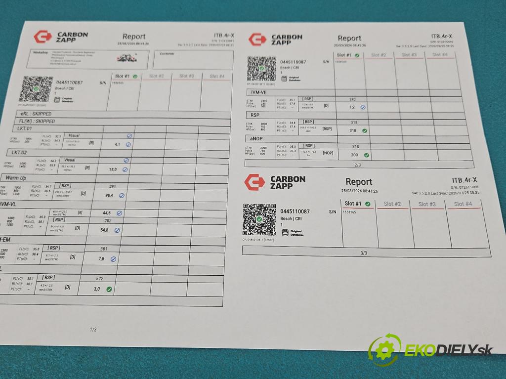 Renault Master II 1998-2010 2.5 dci 114 HP manual 84 kW 2463 cm3 5- vstrek 0445110087 (Vstrekovač paliva)