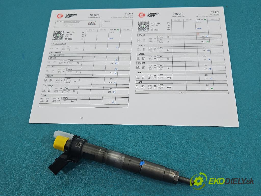 Bmw X3 E83 2003-2010 2.0d 177 hp manual 130 kW 1995 cm3 5- vstřikovač 0445116001 (Vstřikovač paliva)