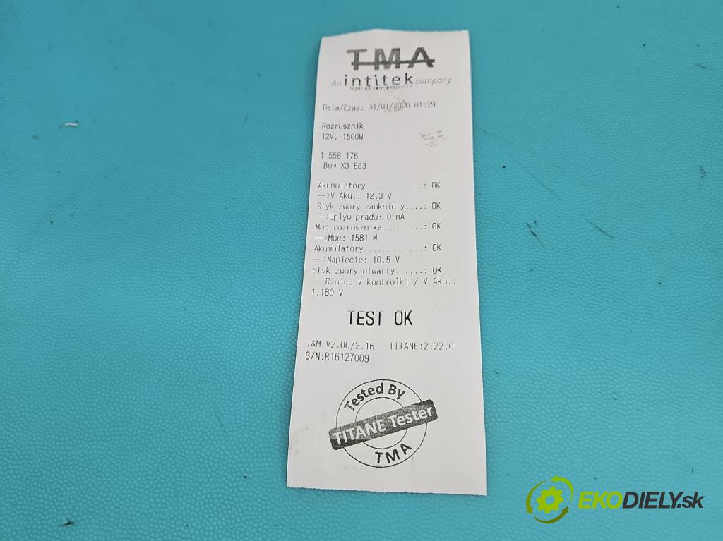 Bmw X3 E83 2003-2010 2.0d 177 HP manual 130 kW 1995 cm3 5- štartér 7801203 (Štartér)