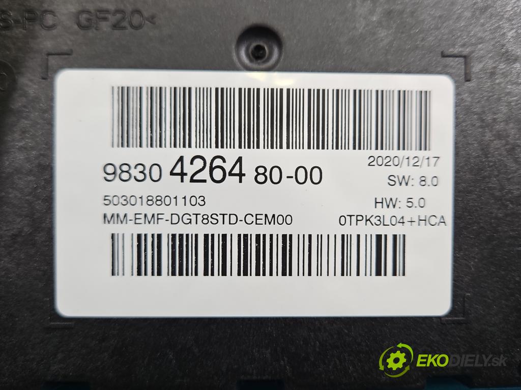 Citroen C5 Aircross 17-25 1.2 T 131 HP manual 96 kW 1199 cm3 5- Zobrazit: 9830426480 (Prístrojová doska)