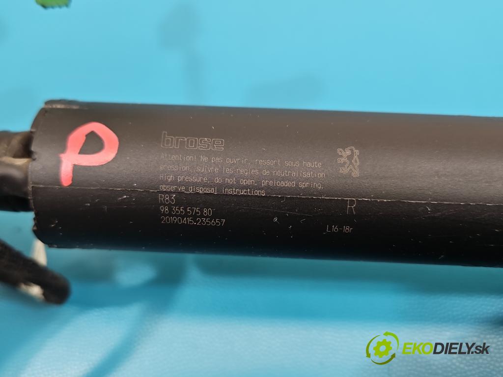 Peugeot 508 II 2018- 1.6 224 hp automatic 165 kW 1598 cm3 5- Aktuátor: kufrových dveří pravý 9835557580