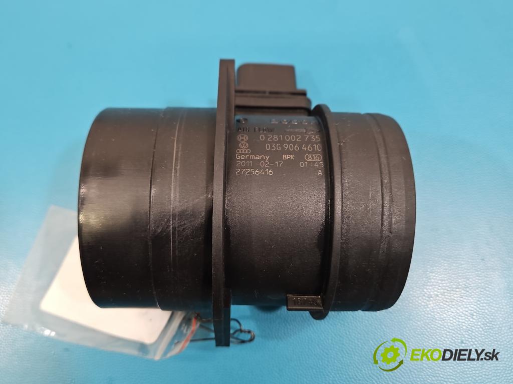Audi A4 B8 2007-2015 2.0 tdi 143 HP manual 105 kW 1968 cm3 5- průtokoměr: 0281002735 (Váha vzduchu)