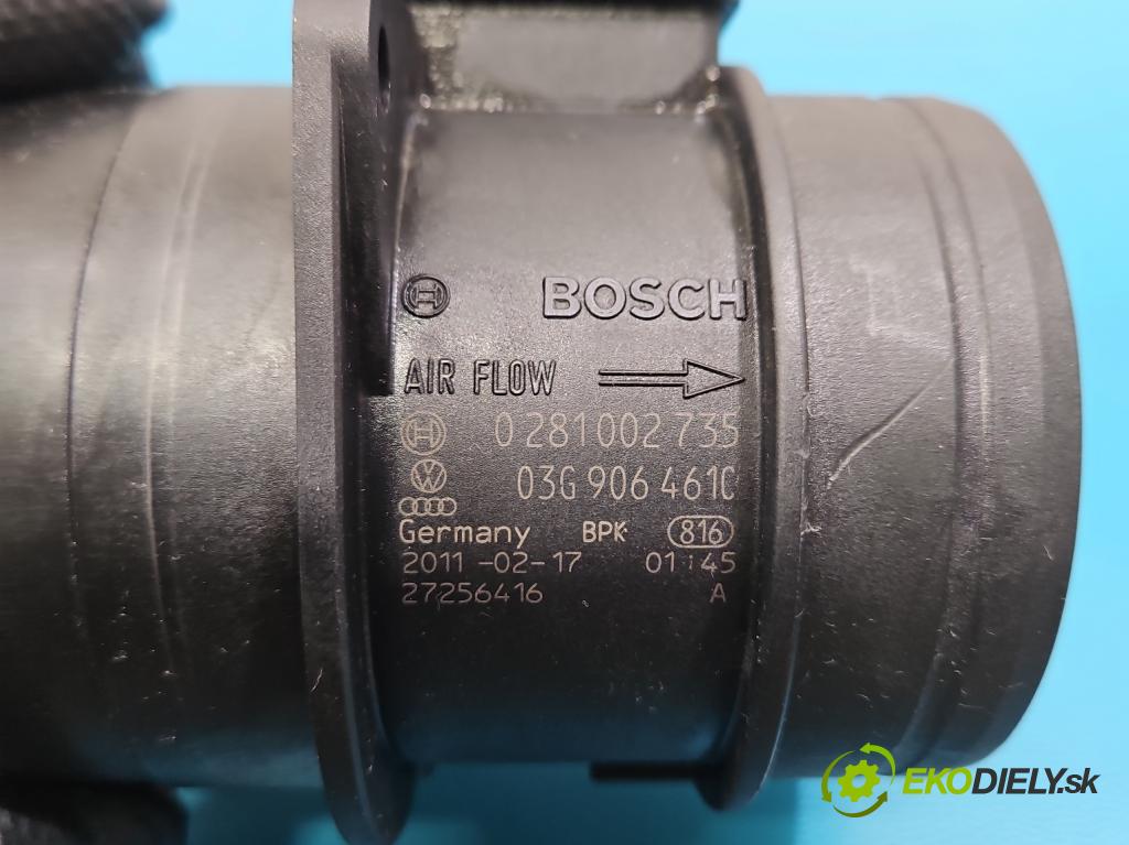 Audi A4 B8 2007-2015 2.0 tdi 143 HP manual 105 kW 1968 cm3 5- průtokoměr: 0281002735 (Váha vzduchu)
