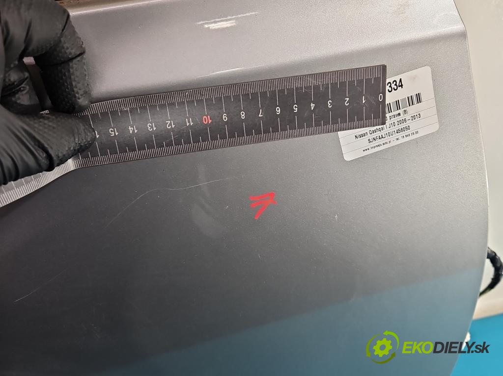 Nissan Qashqai I J10 2006-2013 1.6 16V 114 HP manual 84 kW 1598 cm3 5- dvere predné pravé  (Kľučka dverí ostatné)