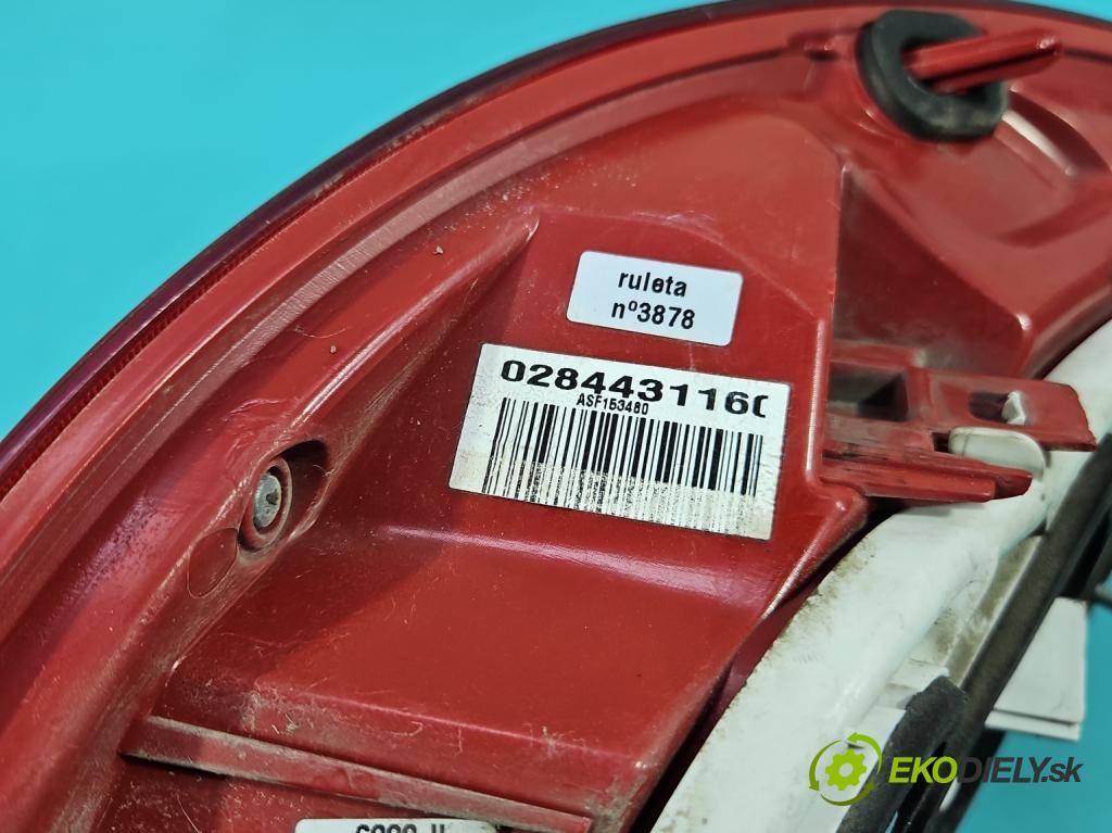 Opel Meriva B 2010-2017 1.4 16V 101 HP manual 74 kW 1398 cm3 5- svetlo / reflektor zadné pravé 13434860 (Kľučka dverí ostatné)