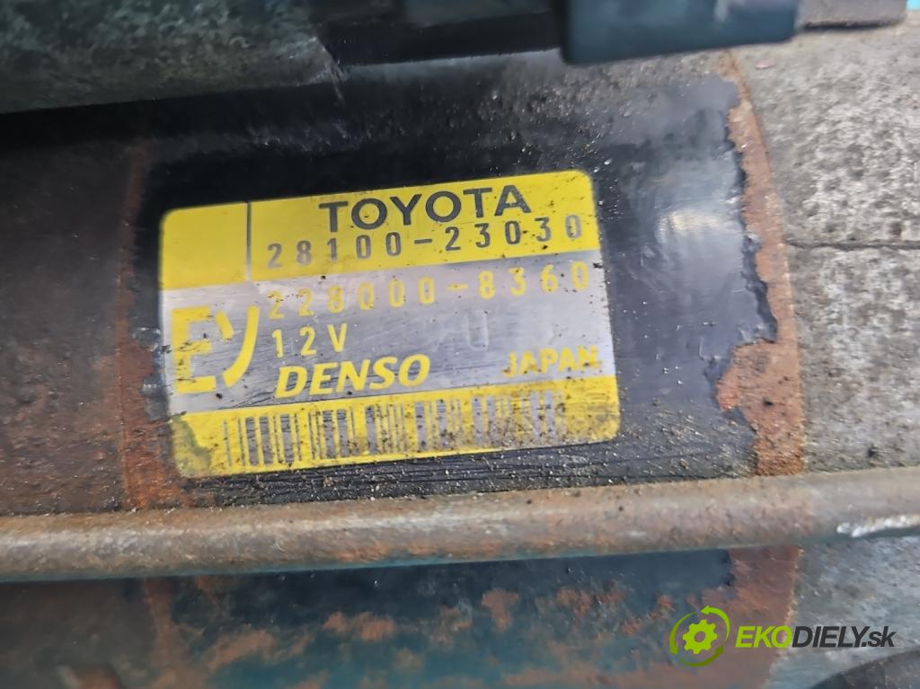 Toyota Yaris I 1999-2005 1.0 vvti 68 HP manual 50 kW 998 cm3 5- štartér 228000-8360 (Štartér)