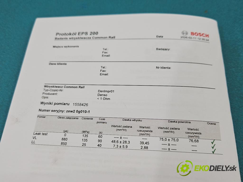 Toyota Avensis II T25 2003-2008 2.0 D4D 116 HP manual 85 kW 1995 cm3 5- vstrek 23670-0G010 (Vstrekovač paliva)