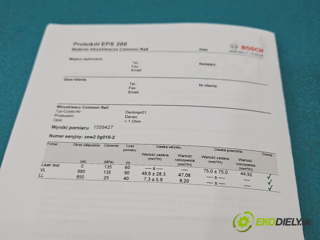 Toyota Avensis II T25 2003-2008 2.0 D4D 116 HP manual 85 kW 1995 cm3 5- vstrek 23670-0G010 (Vstrekovač paliva)