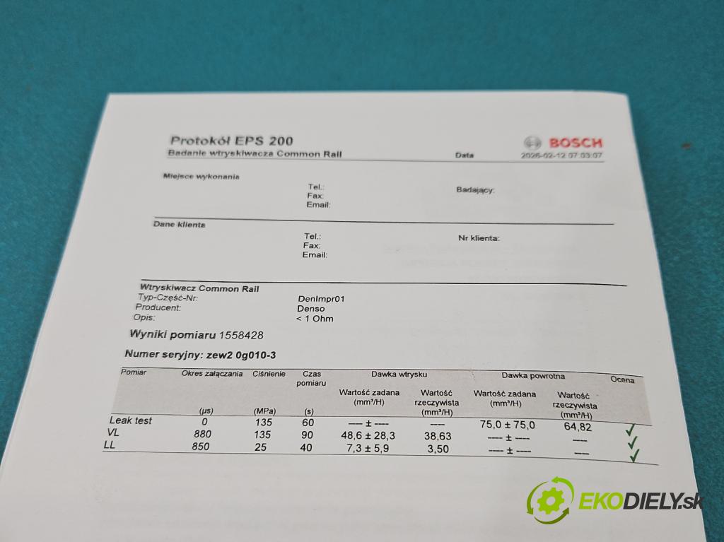 Toyota Avensis II T25 2003-2008 2.0 D4D 116 HP manual 85 kW 1995 cm3 5- vstrek 23670-0G010 (Vstrekovač paliva)