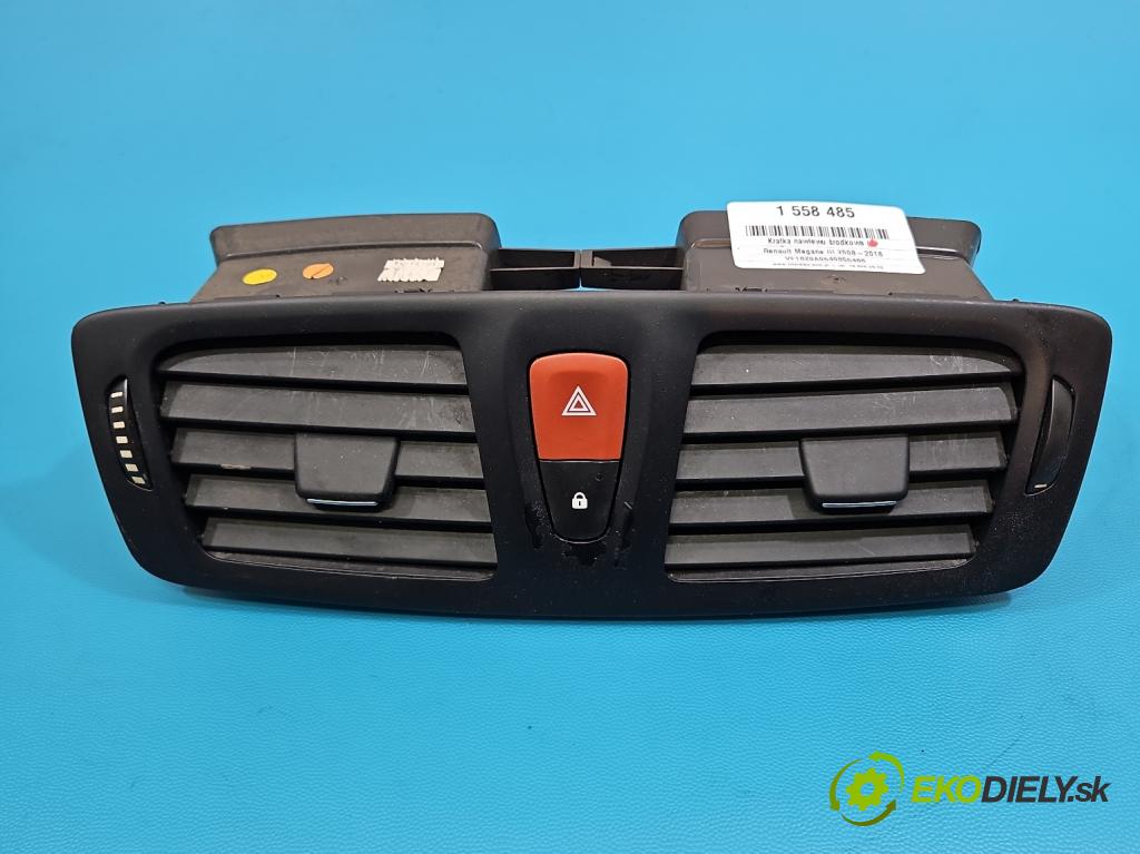 Renault Megane III 2008-2016 1.5 dci 86 HP manual 63 kW 1461 cm3 5- Mřížka: kúrenia stredová  (Mriežka kúrenia (fukár))