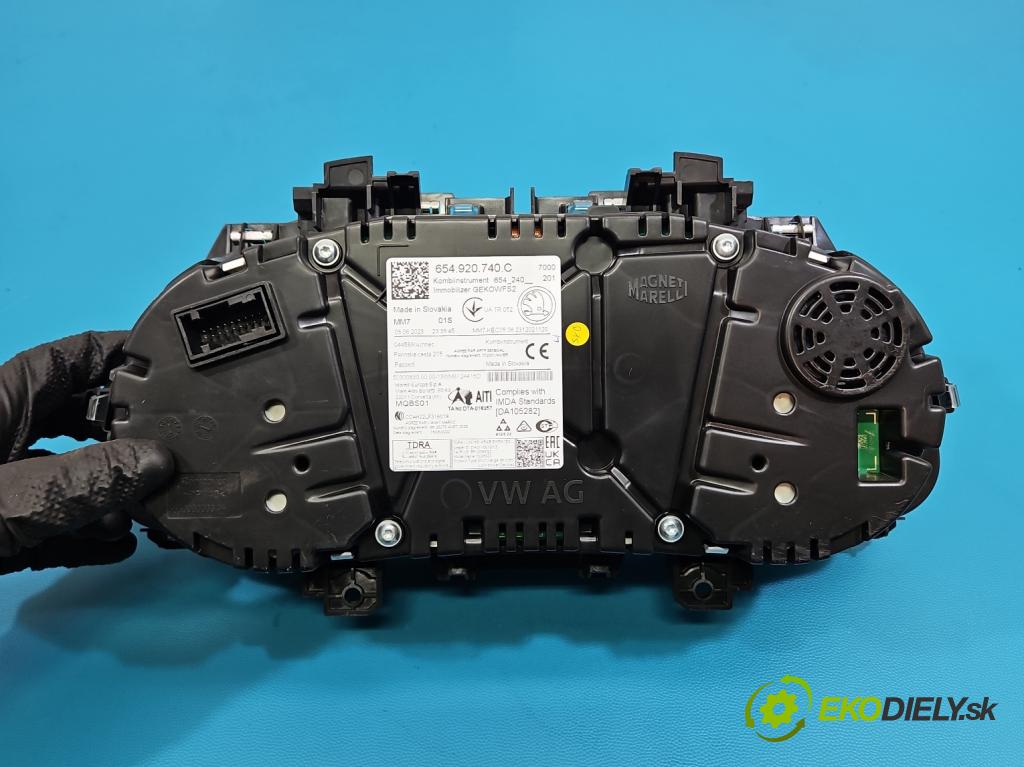 Skoda Scala 2019- 1.5 TSI 150 hp manual 110 kW 1498 cm3 5- Přístrojová deska 654920740C (Přístrojová deska)