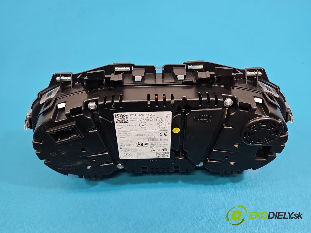 Skoda Scala 2019- 1.5 TSI 150 hp manual 110 kW 1498 cm3 5- Přístrojová deska 654920740C (Přístrojová deska)