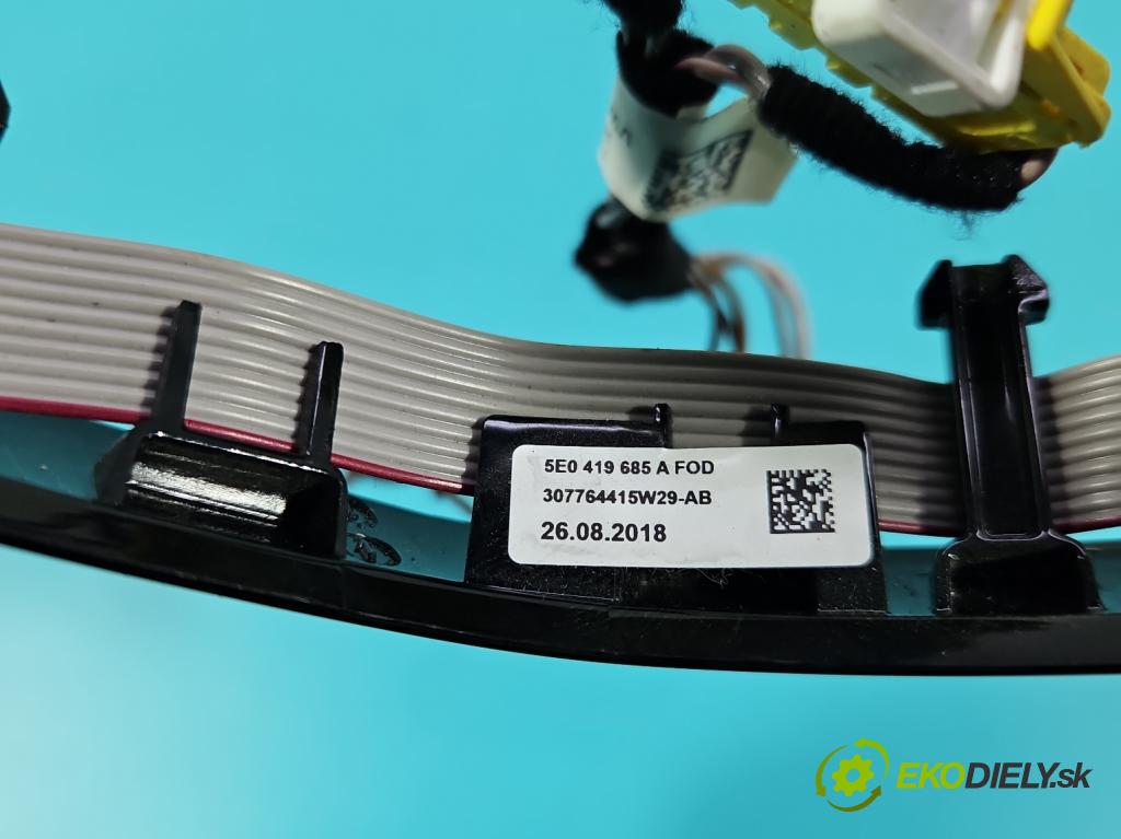 Skoda Octavia III 2013- 2.0 TSI 190 HP automatic 140 kW 1984 cm3 5- prepínač multifunkční: řízení: 3V0919719H (Prepínacie páčky pod volantom)