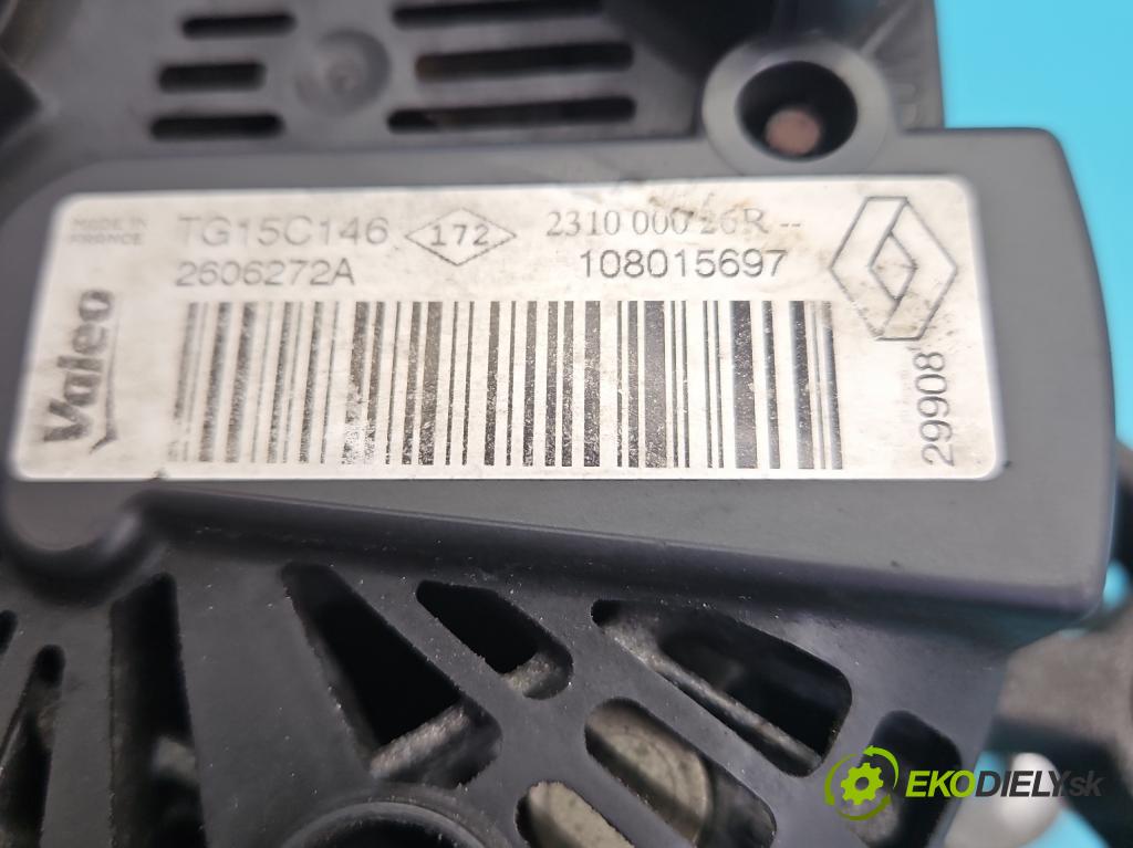 Renault Megane III 2008-2016 1.5 dci 86 HP manual 63 kW 1461 cm3 5- Alternator 231000026R (Alternátor)