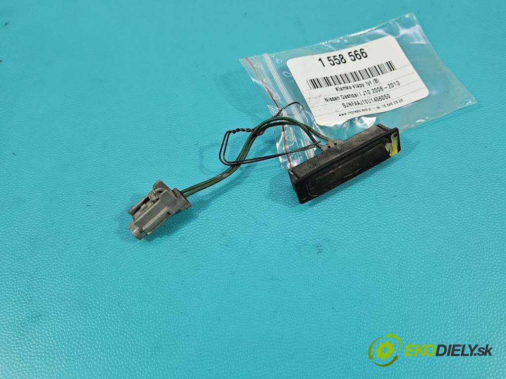 Nissan Qashqai I J10 2006-2013 1.6 16V 114 HP manual 84 kW 1598 cm3 5- rukoväť kufrové dvere zadné 