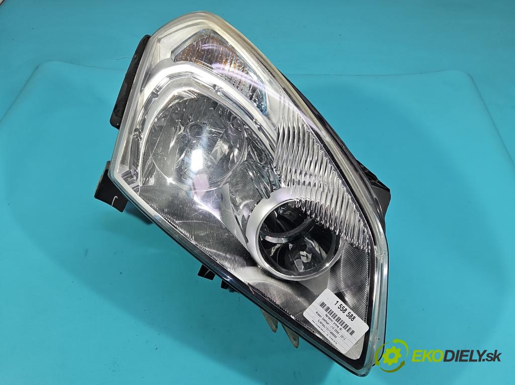 Nissan Qashqai I J10 2006-2013 1.6 16V 114 HP manual 84 kW 1598 cm3 5- Reflektor: pravý 26010JD90B (Svetlo predné pravé)
