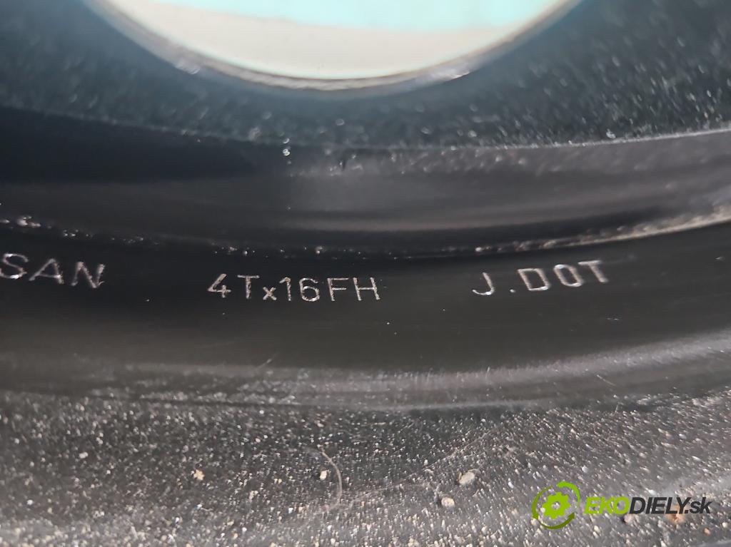 Nissan Qashqai I J10 2006-2013 1.6 16V 114 hp manual 84 kW 1598 cm3 5- kolo náhradní 16"
