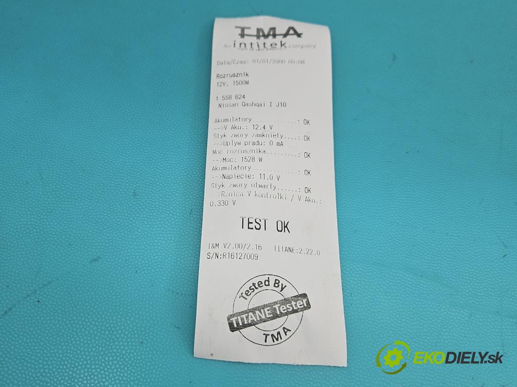 Nissan Qashqai I J10 2006-2013 1.6 16V 114 HP manual 84 kW 1598 cm3 5- štartér M000T32172 (Štartér)