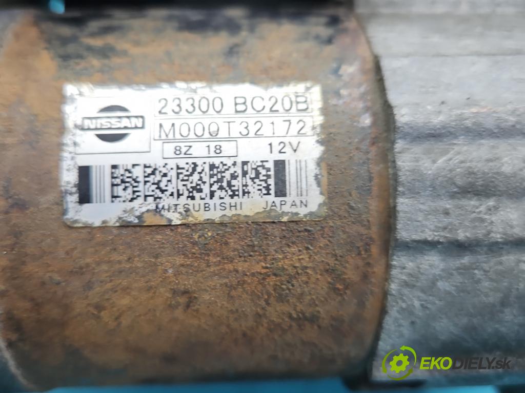 Nissan Qashqai I J10 2006-2013 1.6 16V 114 HP manual 84 kW 1598 cm3 5- štartér M000T32172 (Štartér)