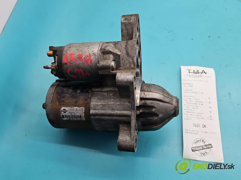 Nissan Qashqai I J10 2006-2013 1.6 16V 114 hp manual 84 kW 1598 cm3 5- startér: M000T32172 (Startér)