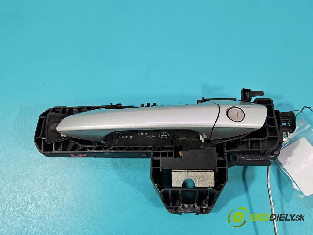 Mercedes B W246  2011-2018 2.1 cdi 136 HP automatic 100 kW 2143 cm3 5- rukoväť predné ľavé mimo: A2047601534 (Kľučka dverí vonkajšia predná ľavá)