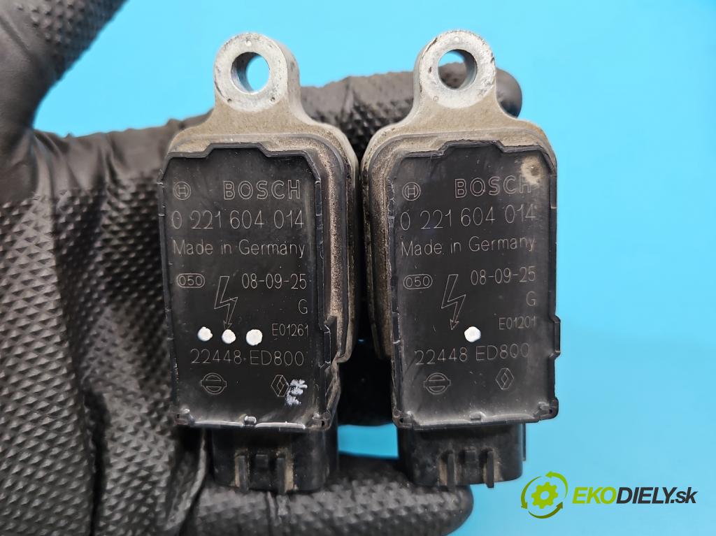 Nissan Qashqai I J10 2006-2013 1.6 16V 114 hp manual 84 kW 1598 cm3 5- cívka zapalovací 0221604014 (Zážehová cívka)