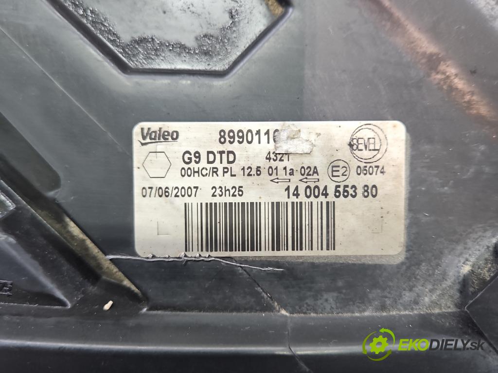 Fiat Scudo II 2006-2016 2.0 jtd 120 HP manual 88 kW 1997 cm3 5- Reflektor: pravý 1400455380 (Svetlo predné pravé)