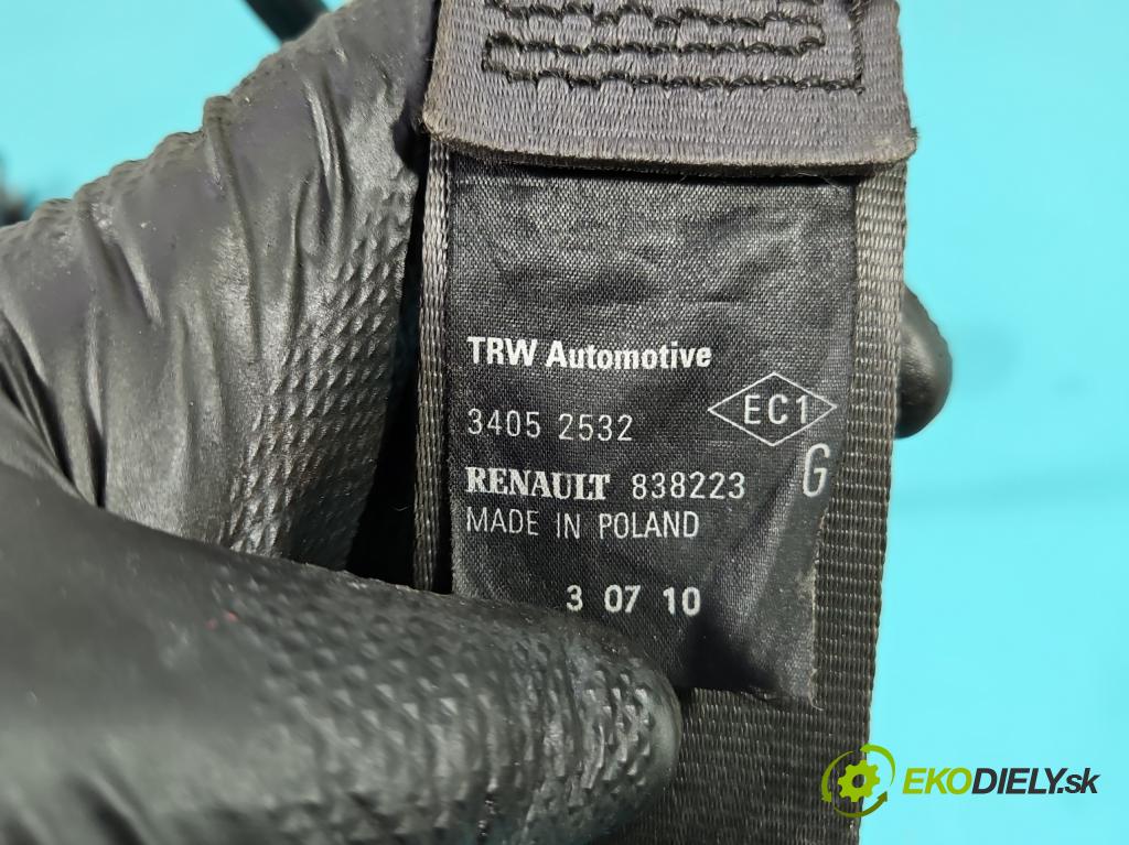 Renault Clio III 2005-2012 1.5 dci 68 HP manual 50 kW 1461 cm3 3- pas bezpečnosť: predné ľavý 34052804C