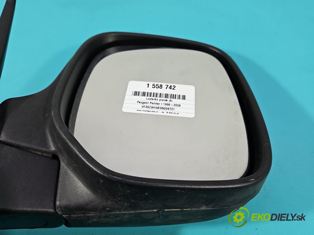 Peugeot Partner I 1996-2008 1.6 hdi 75 HP manual 55.2 kW 1560 cm3 5- zrkadlo pravé  (Kľučka dverí ostatné)