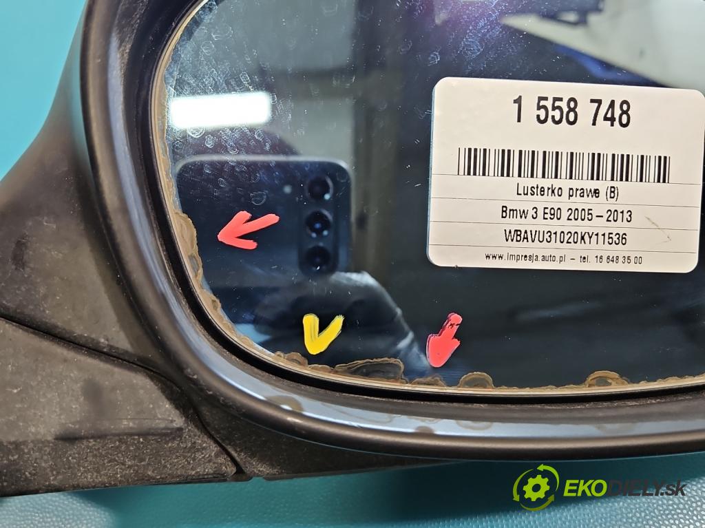 Bmw 3 E90 2005-2013 2.0d 163 hp manual 120 kW 1995 cm3 5- zpětné zrcátko pravé  (Klika dveří ostatní)
