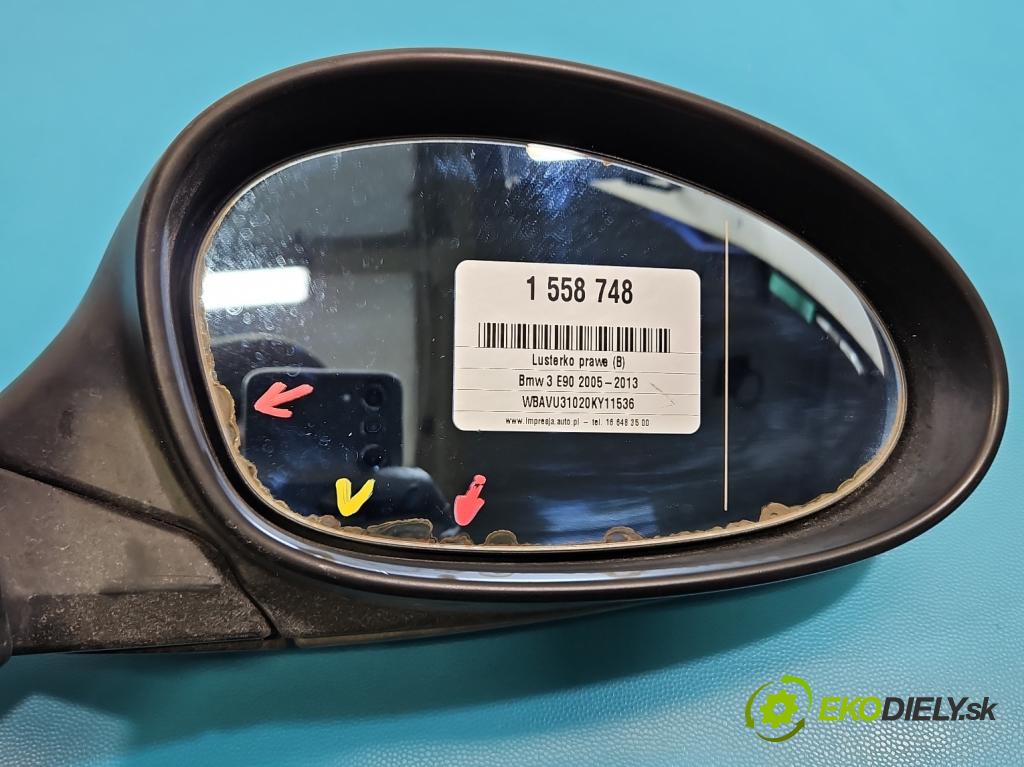 Bmw 3 E90 2005-2013 2.0d 163 hp manual 120 kW 1995 cm3 5- zpětné zrcátko pravé  (Klika dveří ostatní)