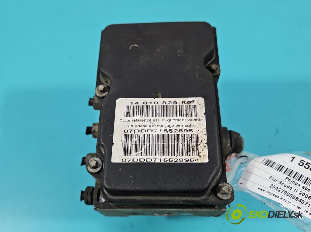 Fiat Scudo II 2006-2016 2.0 jtd 120 HP manual 88 kW 1997 cm3 5- čerpadlo abs 0265231550 (Pumpa ABS)