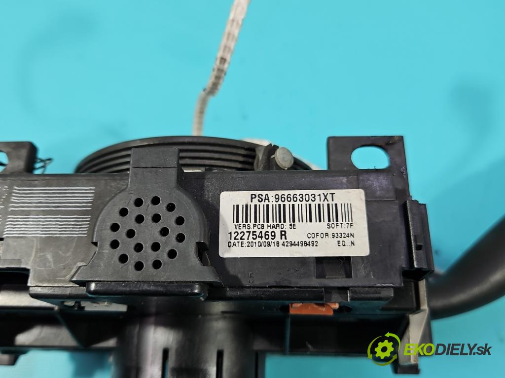 Peugeot Partner I 1996-2008 1.6 hdi 75 HP manual 55.2 kW 1560 cm3 5- prepínač komplex: 96663031XT (Prepínacie páčky pod volantom)