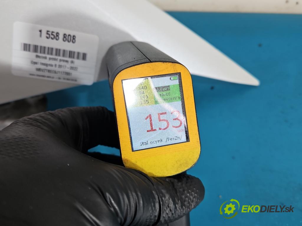 Opel Insignia B 2017-2022 2.0 T 260 HP automatic 191 kW 1998 cm3 5- blatník predné pravý  (Kľučka dverí ostatné)