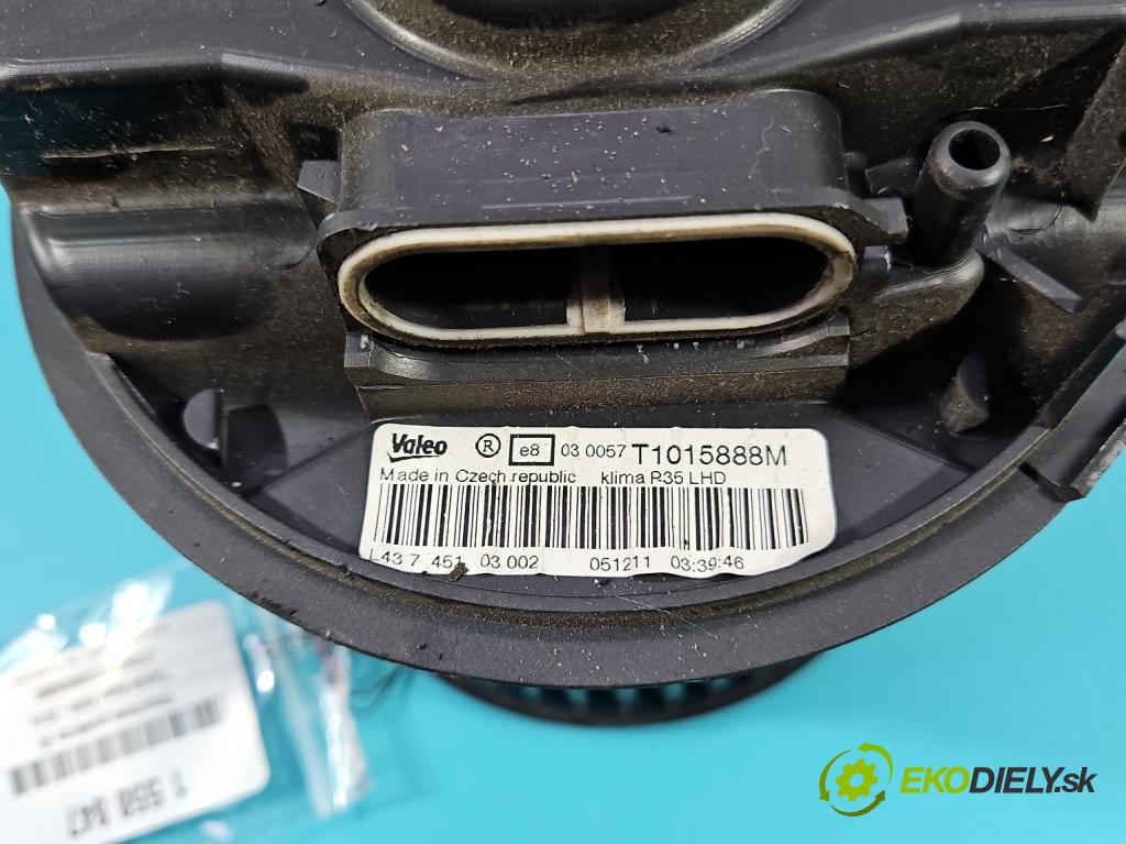 Toyota Aygo 2005-2014 1.0 12V 68 hp manual 50 kW 998 cm3 5- ventilátor vzduchu T1015888M