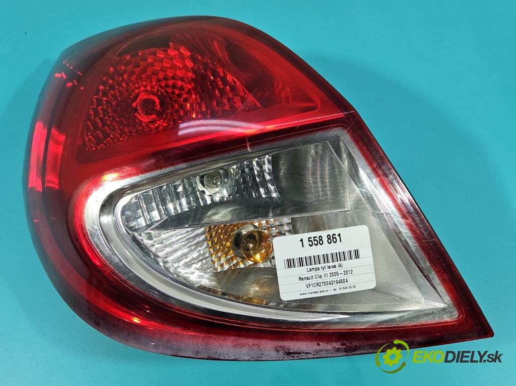 Renault Clio III 2005-2012 1.5 dci 68 hp manual 50 kW 1461 cm3 3- světlo zadní levé 8200886944 (Klika dveří ostatní)