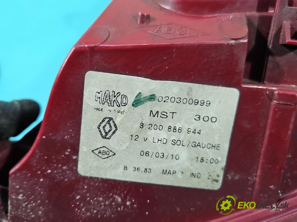 Renault Clio III 2005-2012 1.5 dci 68 HP manual 50 kW 1461 cm3 3- svetlo / reflektor zadné ľavé 8200886944 (Kľučka dverí ostatné)