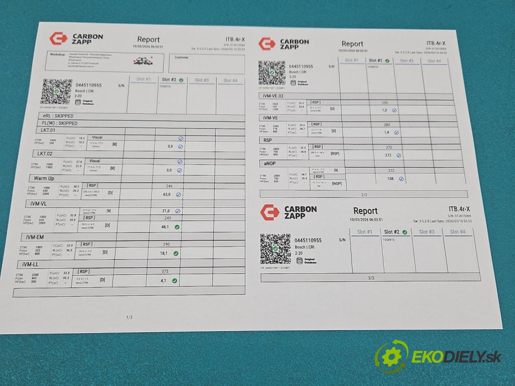 Peugeot 3008 II 2016-2023 1.5 hdi 131 hp automatic 96 kW 1499 cm3 5- vstřikovač 0445110955 (Vstřikovač paliva)