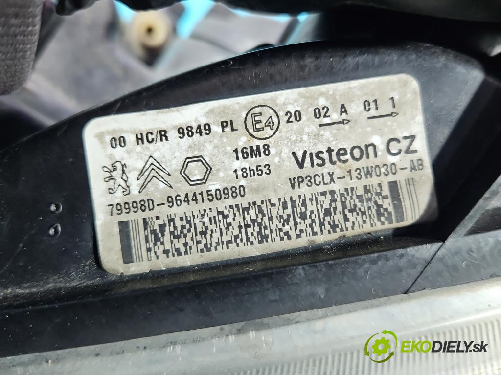 Peugeot Partner I 1996-2008 1.6 hdi 75 HP manual 55.2 kW 1560 cm3 5- Reflektor: ľavý  (Kľučka dverí ostatné)