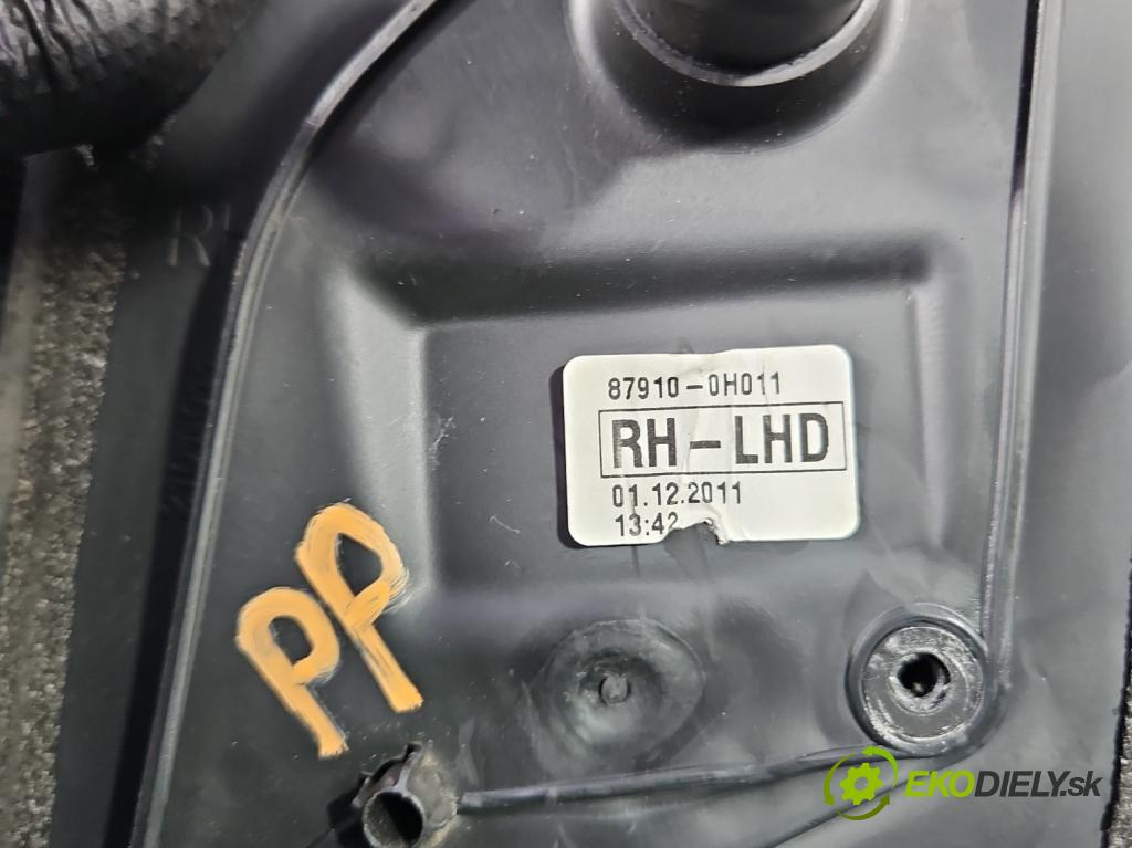 Toyota Aygo 2005-2014 1.0 12V 68 hp manual 50 kW 998 cm3 5- zpětné zrcátko pravé 87910-0H011 (Klika dveří ostatní)