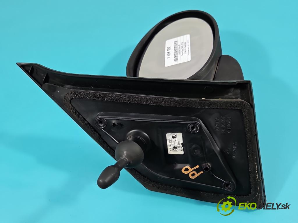 Toyota Aygo 2005-2014 1.0 12V 68 hp manual 50 kW 998 cm3 5- zpětné zrcátko pravé 87910-0H011 (Klika dveří ostatní)