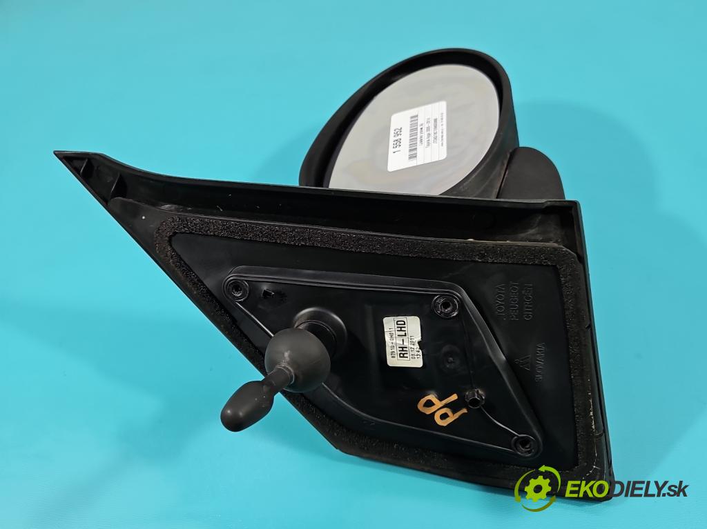 Toyota Aygo 2005-2014 1.0 12V 68 hp manual 50 kW 998 cm3 5- zpětné zrcátko pravé 87910-0H011 (Klika dveří ostatní)