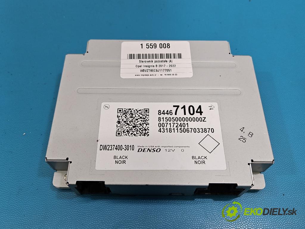 Opel Insignia B 2017-2022 2.0 T 260 hp automatic 191 kW 1998 cm3 5- řídící jednotka 84467104
